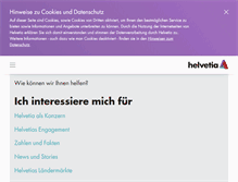 Tablet Screenshot of helvetia.com